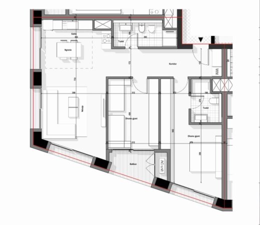 Tirane, shitet apartament 2+1+Ballkon , 141 m² 395.000 € (Tirana Boulevard, Bulevardi i Ri)