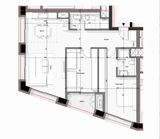 Tirane, shitet apartament 2+1+Ballkon , 141 m² 395.000 € (Tirana Boulevard, Bulevardi i Ri)