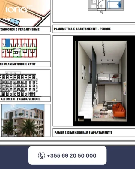 Qerret, shitet apartament 1+1, 2+1, Duplex , Garsoniere