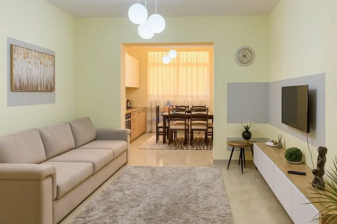 Tirane, jepet me qera apartament 2+1+Ballkon Kati 2, 70 m² 665 € 