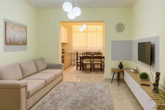 Tirane, jepet me qera apartament 2+1 Kati 2, 70 m² 640 € (QENDER)