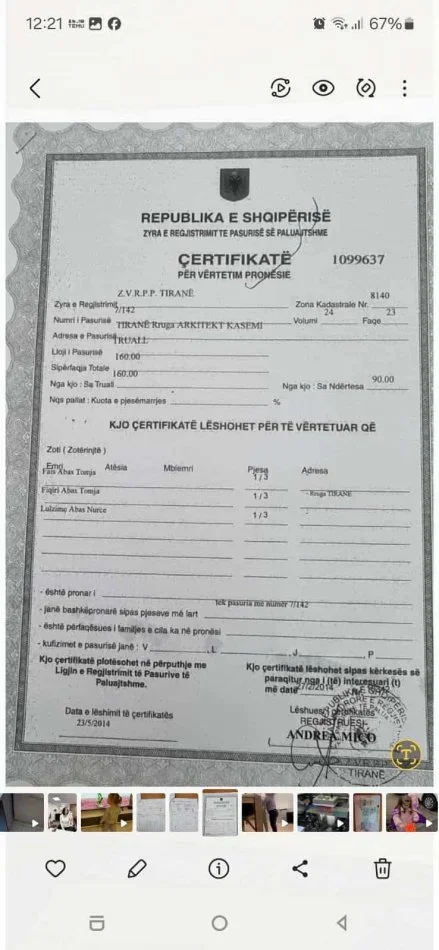 Tirane, shitet truall , 160 m² (Rruga Arkitekt Sinani)