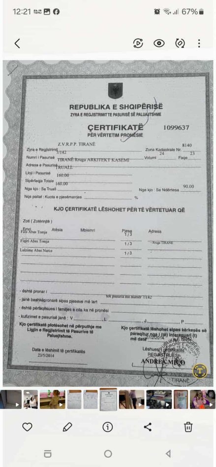 Tirane, shitet truall , 160 m² (Rruga Arkitekt Sinani)