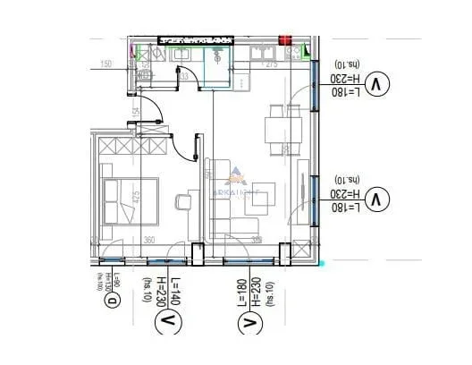 Tirane, shitet apartament 1+1 Kati 5, 71 m² 1.118.450 € 