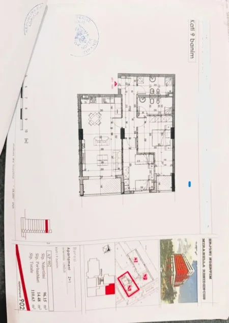 Tirane, shitet apartament 2+1 Kati 9, 110 m² 199.000 € (Oxhaku)