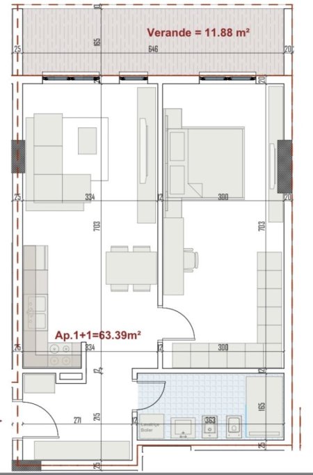 Tirane, shitet apartament+verande | Penthouse 1+1 Kati 0, 79 m² 75.200 € (Ringside Residences, Paskuqan)