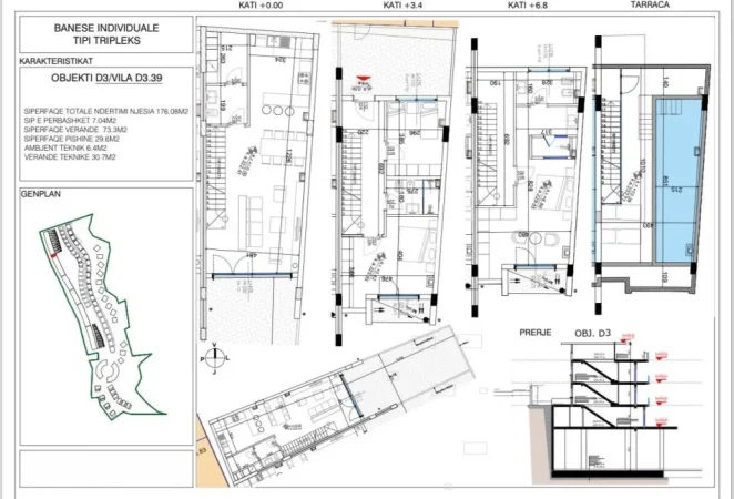 Tirane, shes Vile Dublex Kati 4, 176 m² 342.165 € (Liqeni i Farkes)