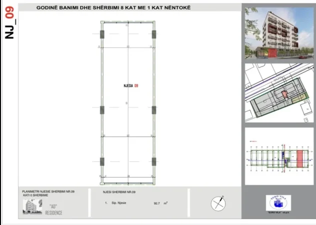 Tirane, shitet dyqan Kati 0, 92 m² (Rruga teuta)