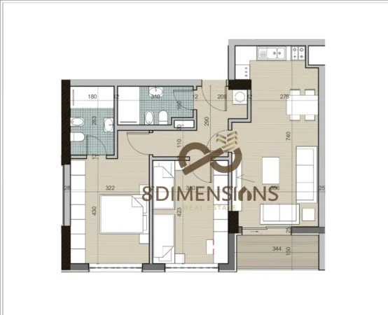 Tirane, shitet apartament 2+1 Kati 3, 104 m² 125.000 € (univers city)