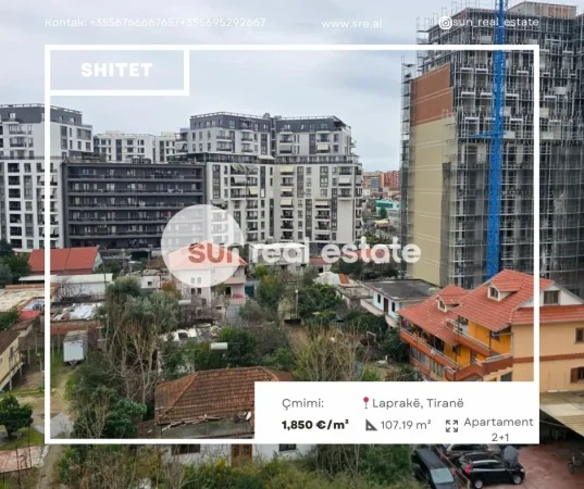 Tirane, shitet apartament 2+1+Ballkon Kati 4, 107 m² (LAPRAKE)