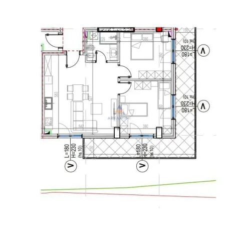 Tirane, shitet apartament 2+1 Kati 5, 116 m² 213.210 € 