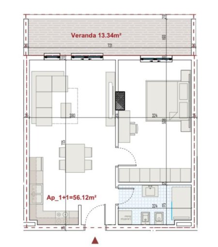 Tirane, shitet apartament 1+1 Kati 0, 65 m² 78.640 € (Paskuqan)