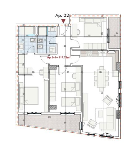 Tirane, shitet apartament 3+1 Kati 1, 136 m² 149.650 € (Paskuqan)