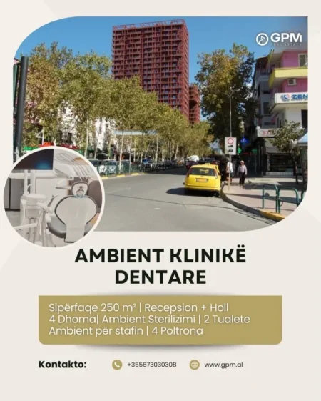 Ofrohet për shitje ambjent klinike dentare i organizuar dhe funksional, në një nga zonat më të kërkuara të Tiranës.