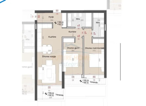 Dhermi - Palase, shitet apartament 2+1+Ballkon Kati 3, 120 m² 354.000 € (Green Coast ll)