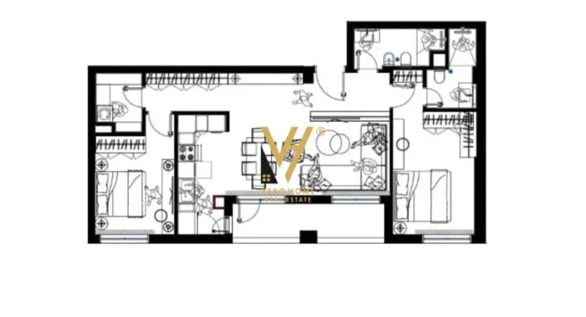 Tirane, shitet apartament 2+1+Ballkon Kati 2, 113 m² 166.000 € (FRESKU)