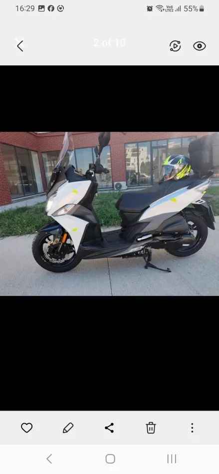 Tirane, shitet motor Scooter 200cc SYM JET 14 , e bardhë 10.000 km 1.900 €