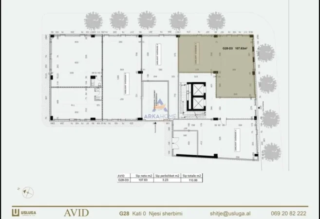 Tirane, jepet me qera ambjent biznesi Kati 0, 116 m² 1.500 € 