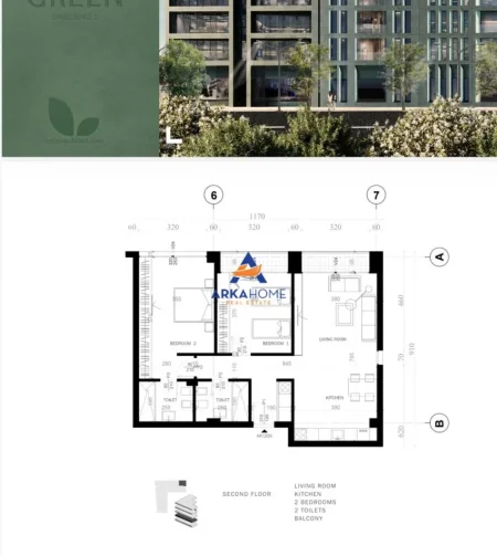 Tirane, shitet apartament 2+1+Ballkon Kati 3, 136 m² 246.000 € 