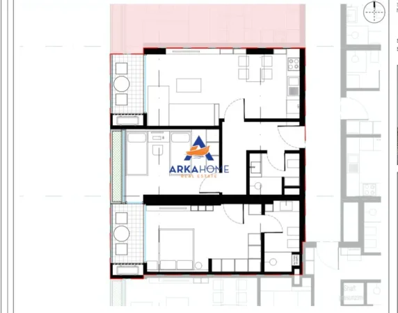 Tirane, shitet apartament 2+1+Ballkon Kati 5, 107 m² 216.000 € 