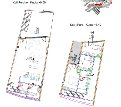 Tirane, shes apartament 3+1+Ballkon Kati 1, 230 m² (Rezidenca Kodra e Diellit 2)