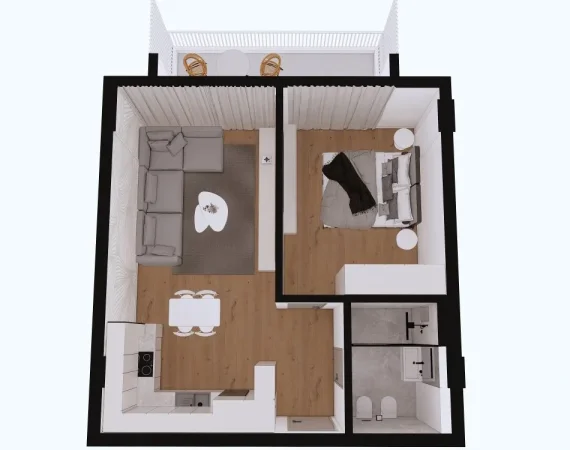 Qerret, shes apartament 1+1+Aneks+Ballkon Kati 1, (Rruga e Fshatrave turistike)