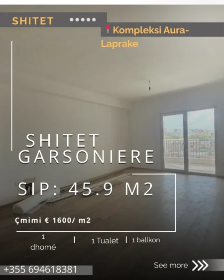 Tirane, shitet garsonier 1+1+Ballkon Kati 3, 46 m² 73.440 € (Rruga Dritan Hoxhs)