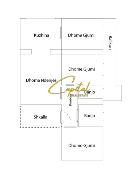 Tirane, shitet apartament 3+1 Kati 2, 110 m² 230.000 € (21 DHJETORI)