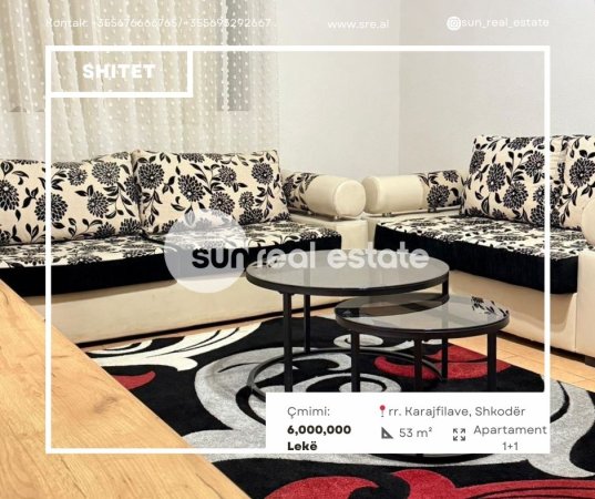 Shkoder, shitet apartament 1+1 Kati 0, 53 m² (RR. KARAJFILAVE, SHKODER)
