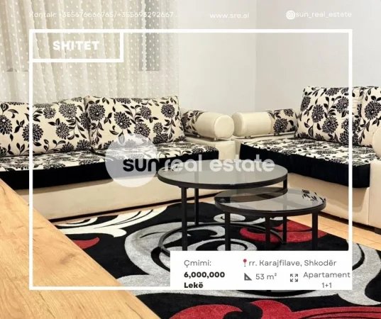 Shkoder, shitet apartament 1+1 Kati 0, 53 m² (RR. KARAJFILAVE, SHKODER)