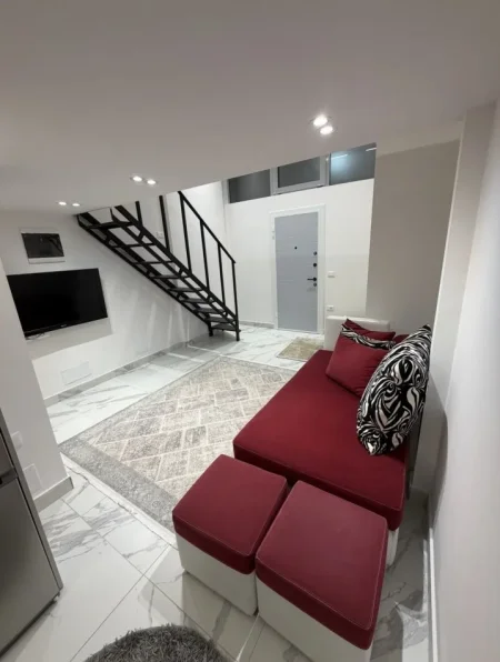 Tirane, jepet me qera apartament duplex 1+1 Kati 0, 35 m² 400 € (Rruga Loni Ligori)