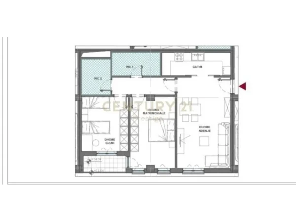 Tirane, shes apartament 2+1+Aneks+Ballkon Kati 4, 106 m² 202.000 € 
