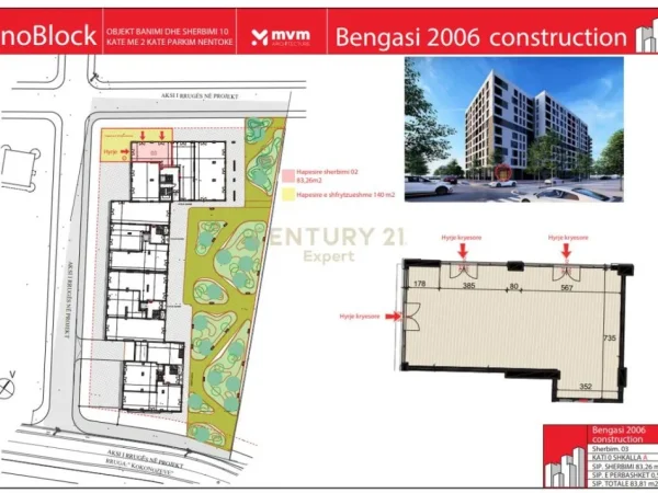 Tirane, shes ambjent biznesi , 298 m² (Kinoblock)