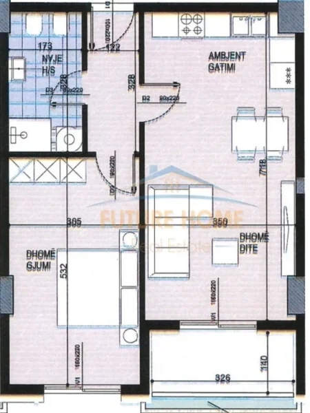 Tirane, shitet apartament 1+1 Kati 4, 85 m² 127.500 € (ish fusha aviacionit)