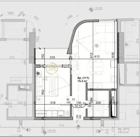 Tirane, shitet apartament 1+1 Kati 12, 75 m² 300.000 € (Sheshi Skenderbej)
