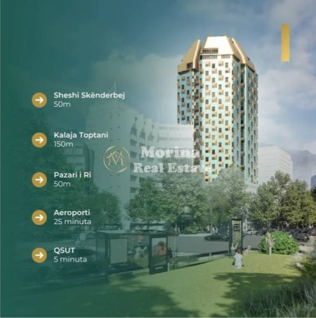 Tirane, shitet apartament 1+1 Kati 12, 75 m² 300.000 € (Sheshi Skenderbej)