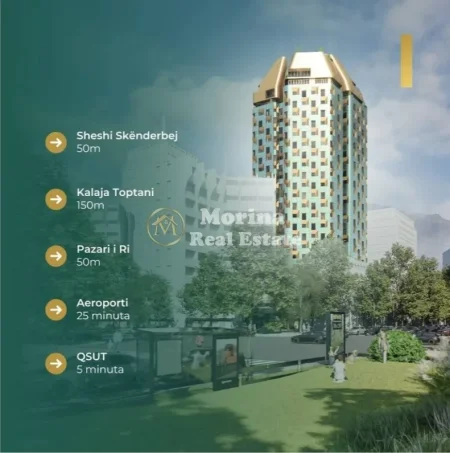 Tirane, shitet apartament 1+1 Kati 12, 75 m² 300.000 € (Sheshi Skenderbej)