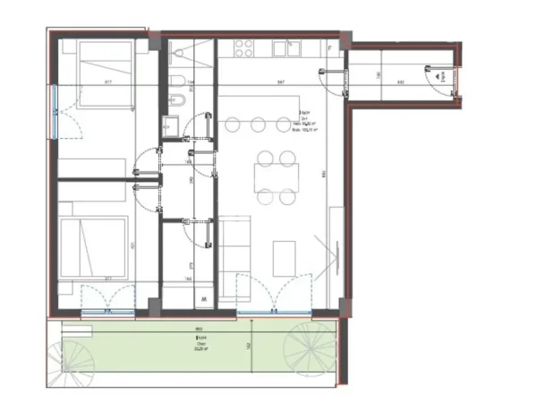 Vlore, shitet apartament 2+1 Kati 0, 106 m² 370.000 € (NË REZIDENCËN “SANTORINI 2”)