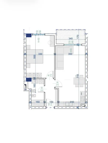 Tirane, shitet apartament 1+1+Ballkon Kati 4, 71 m² 64.100 € (KAMEZ)