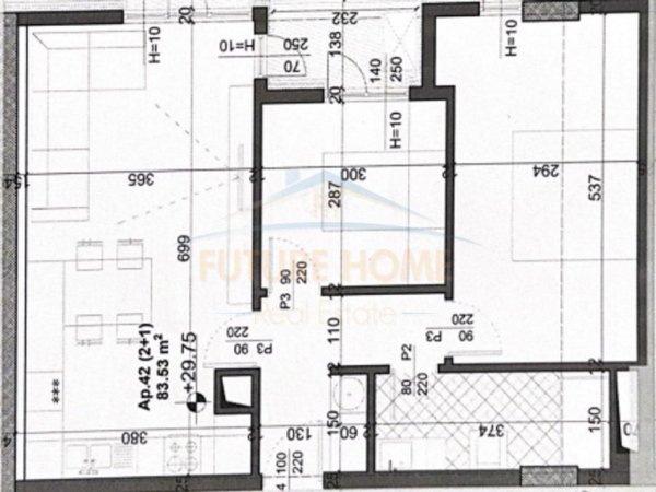 Tirane, shitet apartament Kati 8, 86 m² 177.000 €