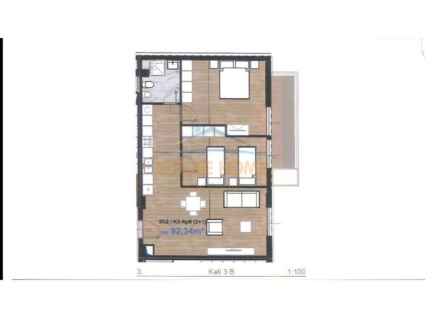 Tirane, shitet apartament Kati 2, 92 m² 186.156 €