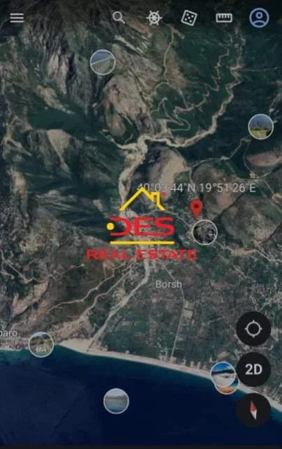 Himare, shes truall ne bregdet 700 m² 300.000 Euro (Borsh)