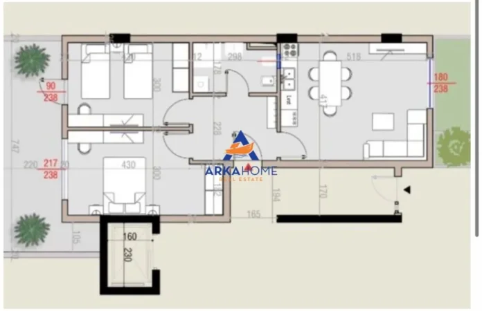 Tirane, shitet apartament 2+1+Ballkon Kati 0, 101 m² 186.000 € 