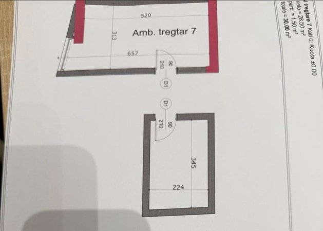 Tirane, shitet dyqan Kati 0, 30 m² 95.000 € (KOMUNA E PARISIT)