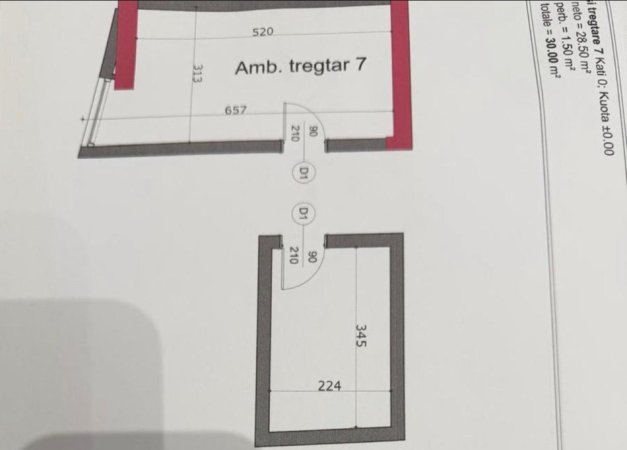 Tirane, shitet dyqan Kati 0, 30 m² 95.000 € (KOMUNA E PARISIT)