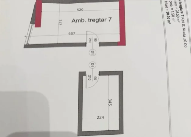 Tirane, shitet dyqan Kati 0, 30 m² 95.000 € (KOMUNA E PARISIT)