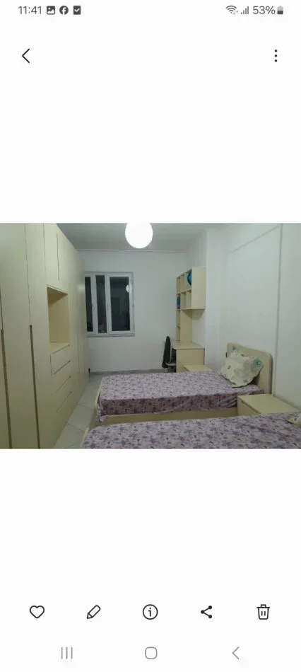 Tirane, jepet me qera apartament 2+1+Ballkon Kati 8, 500 lek