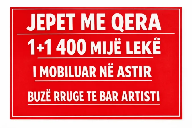 Tirane, jepet me qera apartament 1+1 Kati 5, 400 € 