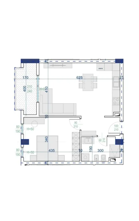 Tirane, shitet apartament 1+1 Kati 3, 71 m² 64.300 € (KAMEZ)