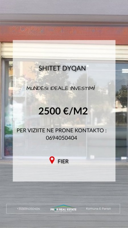 Fier, shitet dyqan Kati 0, 83 m² , 2500 €/m2  , Fier
